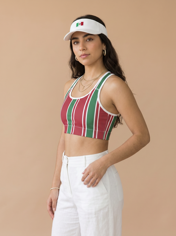 Mexico Legacy Stripe Sports Bra