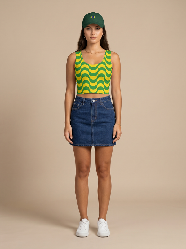 Brazil Wave Crop Top