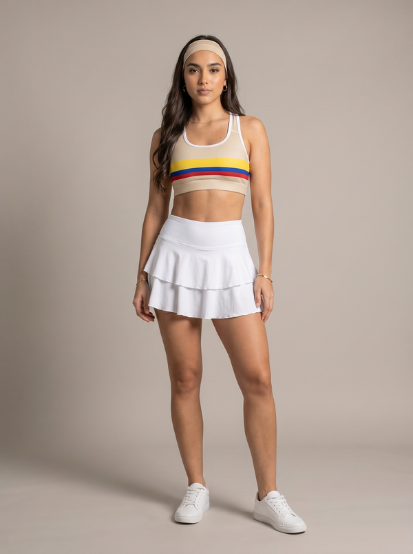 Colombia Champagne Padded Sports Bra