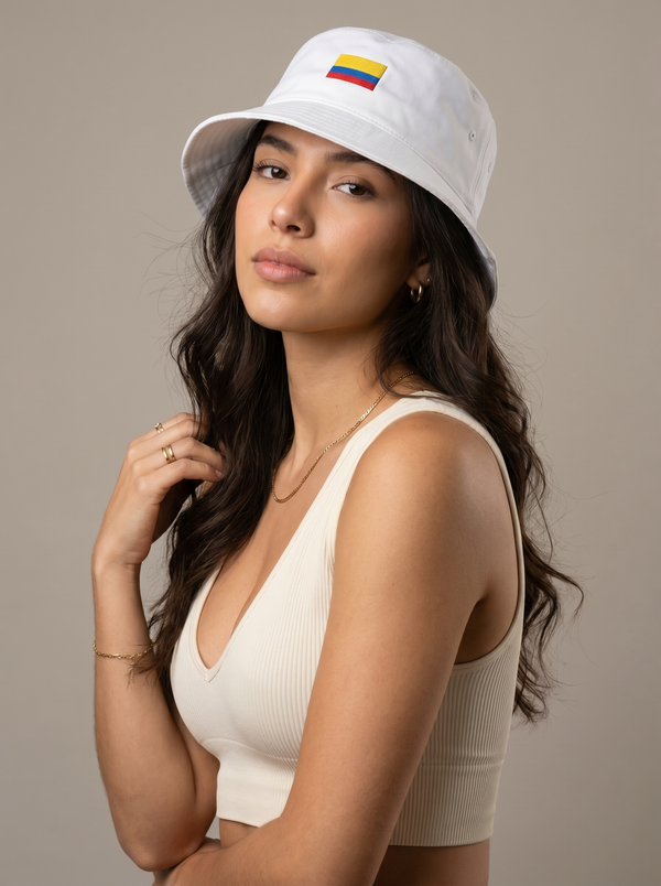Colombia embroidered Mini Flag Bucket Hat