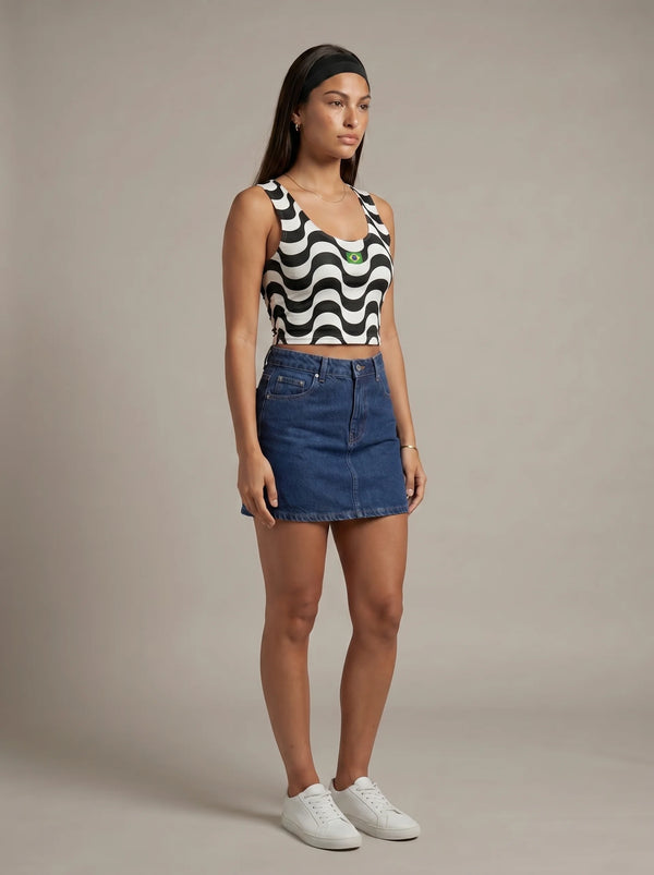 Brasil Copacabana Wave Crop Top