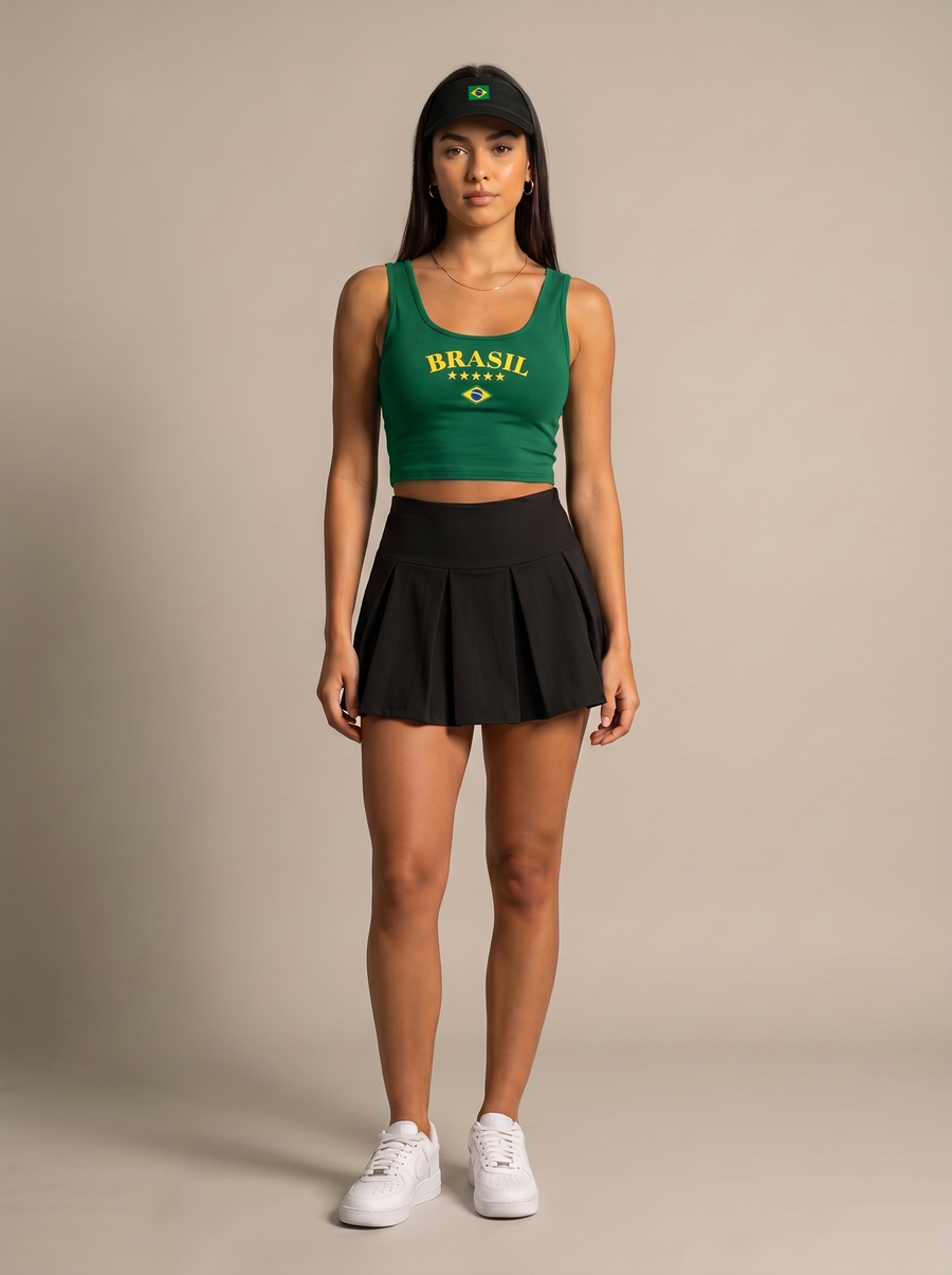 Deep Green Brasil Crop Top