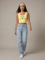 Pastel Yellow Brasil Crop Top