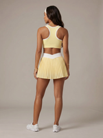 Colombia Pastel Yellow Mini flag Sports Bra
