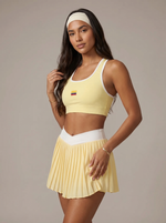 Colombia Pastel Yellow Mini flag Sports Bra